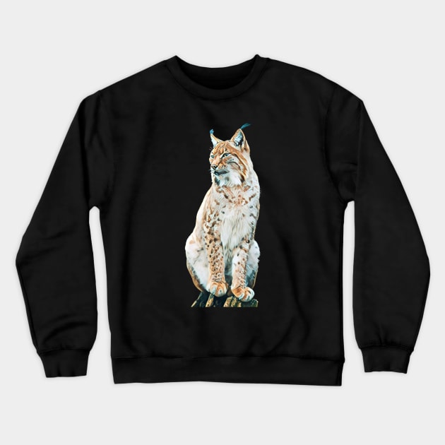 Lynx - Woodland Themed Kids Room, Funny Gifts For Forester, Cute Animals Crewneck Sweatshirt by Shirtsmania